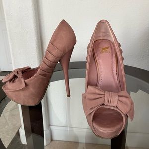 Brand New Dusty Rose Peep Toe High Heels